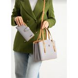 Just Polo Justpolo Kadın 5 Bölmeli El Omuz Çantası ve Cüzdan Kombini (Anneler Gününe Özel Model) - Gri