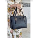 Just Polo Justpolo Kadın 5 Bölmeli El Omuz Çantası ve Cüzdan Kombini (Anneler Gününe Özel Model) - Siyah