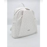 Just Polo Justpolo Kadın 9 Bölmeli Gofraj Baskılı Sırt Çantası TYCET004040 - Beyaz Grı