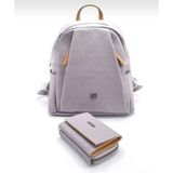 Just Polo Justpolo Kadın 9 Bölmeli Gofraj Baskılı Sırt Çantası TYCET004040 - Gri