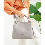 Just Polo Justpolo Kadın Beyaz El Yapımı Büyük Boy 5 Bölmeli Örgülü Salaş Model Omuz Çantası 2180 TCYET04031 - Gri
