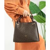 Just Polo Justpolo Kadın Beyaz El Yapımı Büyük Boy 5 Bölmeli Örgülü Salaş Model Omuz Çantası 2180 TCYET04031 - Kahverengi