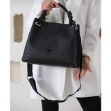 Just Polo Justpolo Kadın Beyaz El Yapımı Büyük Boy 5 Bölmeli Örgülü Salaş Model Omuz Çantası 2180 TCYET04031 - Siyah