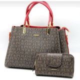 Just Polo Justpolo Orijinal Monogram Baskılı Çanta Cüzdan Takımı TYC00ET2120 - Kahverengi - Kırmızı