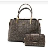 Just Polo Justpolo Orijinal Monogram Baskılı Çanta Cüzdan Takımı TYC00ET2120 - Kahverengi