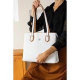 Just Polo Kadın 2 Bölmeli Kabartma Desenli Şık El Çantası Shopper P344028PC - Tek Ebat