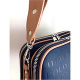 Just Polo Kadın 3D Baskılı Ayarlanabilir Askılı Şık Omuz Çantası Ebat: 16 x 26 cm - Tek Ebat - Lacivert - Taba