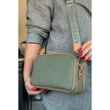 Just Polo Kadın 5 Bölmeli Ayarlanabilir Uzun Askılı Omuz Çantası 6 Bölmeli 28 X18 cm 4023-JP Yeşil - Beyaz - Siyah Karma