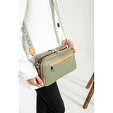 Just Polo Kadın Ayarlanabilir Askılı Günlük Kullanıma Uygun Şık Çapraz ve Omuz Çantası P234023MH - Yeşil - Camel