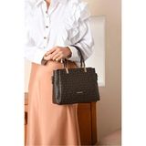 Just Polo Kadın Baskılı Ayarlanabilir Askılı Shopper El & Omuz Çantası Shoulder Bag - Tek Ebat - Kahverengi