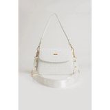 Just Polo Kadın Baskılı Ayarlanabilir Askılı Shopper Lüks El & Omuz Çantası Shoulder Bag - Beyaz