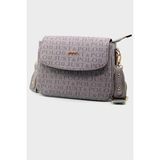 Just Polo Kadın Baskılı Ayarlanabilir Askılı Shopper Lüks El & Omuz Çantası Shoulder Bag - Gri