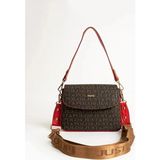 Just Polo Kadın Baskılı Ayarlanabilir Askılı Shopper Lüks El & Omuz Çantası Shoulder Bag - Kırmızı