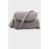 Just Polo Kadın Baskılı Ayarlanabilir Askılı Shopper Lüks El & Omuz Çantası Shoulder Bag - Tek Ebat - Gri