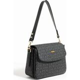 Just Polo Kadın Baskılı Ayarlanabilir Askılı Shopper Lüks El & Omuz Çantası Shoulder Bag - Tek Ebat - Siyah
