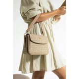 Just Polo Kadın Baskılı Ayarlanabilir Askılı Shopper Lüks El & Omuz Çantası Shoulder Bag - Tek Ebat - Vizon