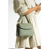 Just Polo Kadın Baskılı Ayarlanabilir Askılı Shopper Lüks El & Omuz Çantası Shoulder Bag - Tek Ebat - Yeşil