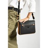 Just Polo Kadın Baskılı Omuz Çantası Shopper - Tek Ebat - Siyah - Camel