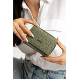 Just Polo Kadın Bol Kartlıklı Kağıt Para Bölmeli Cüzdan 12CMX10CM PBU02 - Yeşil
