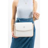 Just Polo Kadın Büyük Boy Ayarlanabilir Askılı Lüks El ve Omuz Çantası Ebat : 29 x 19 cm - Tek Ebat - Beyaz - Camel