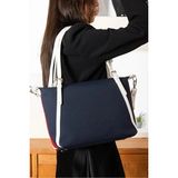 Just Polo Kadın Büyük Boy Ayarlanabilir Askılı Lüks Shopper El & Omuz Çantası Shoulder Bag - Tek Ebat - Kırmızı - Lacivert