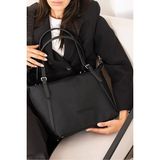 Just Polo Kadın Büyük Boy Ayarlanabilir Askılı Lüks Shopper El & Omuz Çantası Shoulder Bag - Tek Ebat - Siyah
