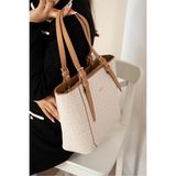 Just Polo Kadın Büyük Boy Lüks El Çantası Ebat : 24 x 27 cm Shopper - Krem - Camel