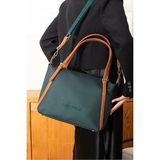 Just Polo Kadın Büyük Valiz Boy Ayarlanabilir Askılı Lüks El & Omuz Çantası Shoulder Bag - Yeşil - Taba