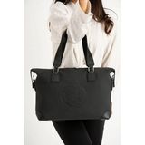 Just Polo Kadın Büyük Valiz Boy Ayarlanabilir Askılı Lüks El ve Omuz Çantası Shopper Ebat: 33 x 40 cm - Tek Ebat - Siyah