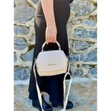 Just Polo Kadın Çapraz Askılı Günlük & Özel Günlere Uygun Lüks Fermuarlı Mini El ve Omuz Çantası 20 x 17 cm - Taş