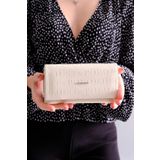 Just Polo Kadın Çıtçıt ve Fermuarlı Gofraj Baskılı Cüzdan PBU1003