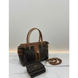 Just Polo Kadın El & Omuz Çantası Gold Detaylı Özel Tasarım Çanta + Uyumlu Cüzdan Seti 22X28 cm - Tek Ebat - Çok Renkli