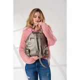 Just Polo Kadın Gri Yumuşak Deri Kol Ve Sırt Çantası 232134MH