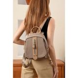Just Polo Kadın Günlük Kullanıma Uygun Ayarlanabilir Askılı Lüks Sırt Çantası Shopper - Tek Ebat - Bej