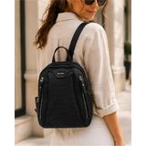 Just Polo Kadın Günlük Kullanıma Uygun Çok Bölmeli Sırt Çantası Ebat : 25 x 30 cm Shopper - Siyah
