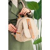 Just Polo Kadın Günlük Kullanıma Uygun Su Geçirmez Çok Bölmeli Sırt Çantası Shopper - Kum - Taba