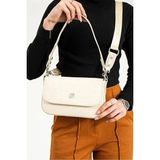 Just Polo Kadın Günlük Kullanıma Uygun Su Geçirmez Şık El ve Omuz Çantası Shopper Ebat: 23 x 14 cm - Tek Ebat - Krem
