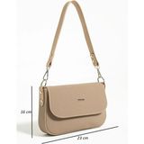 Just Polo Kadın Günlük Kullanıma Uygun Su Geçirmez Şık El ve Omuz Çantası Shopper Ebat: 23 x 14 cm - Tek Ebat - Kum