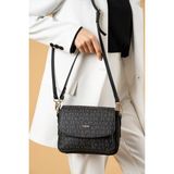 Just Polo Kadın Iki Askılı 3 Bölmeli Omuz ve Çapraz Çantası Kombin 02185-MH - Siyah