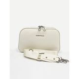 Just Polo Kadın Ithal Premium Yumuşak Deri 5 Bölmeli Çapraz Omuz Çantası 25 x 19 x 9 cm - Tek Ebat - Beyaz