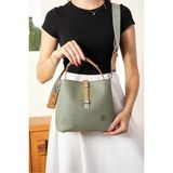 Just Polo Kadın Kabartma Baskılı Lüks El ve Omuz Çantası Shopper - Tek Ebat - Yeşil