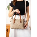 Just Polo Kadın Kabartma Desenli Lüks Omuz Çantası Shoulder Bag - Tek Ebat - Kum - Taba