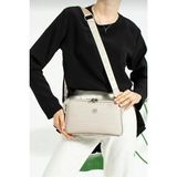 Just Polo Kadın Kabartma Desenli Lüks Omuz Çantası Shoulder Bag - Tek Ebat - Taş