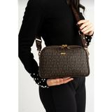Just Polo Kadın Kahve 5 Bölmeli Çapraz Omuz Çantası -2053 - 028-Kahverengi