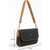 Just Polo Kadın Krem Camel El ve Omuz Çantası 346005MH - Siyah Taba
