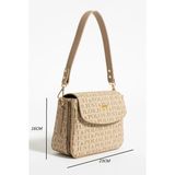 Just Polo Kadın Kum 2 Bölmeli Omuz Çantası Monogram 2197MH - Lacivert
