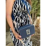 Just Polo Kadın Lacivert Taş Omuz Çantası 6016MH - Lacivert - Taş