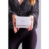 Just Polo Kadın Mıknatıs Kapaklı Fermuarlı Mini Cüzdan MDS1002 - Beyaz