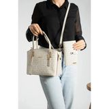 Just Polo Kadın Monogram Baskılı El ve Omuz Çantası 232066MH - Tek Ebat