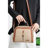 Just Polo Kadın Omuz Çantası JPM2057 Vizyon Taba - Vizon - Taba